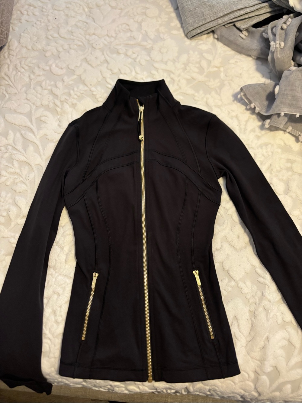 Lululemon Athletica Define Jacket Nulu Black with Gold Hardware